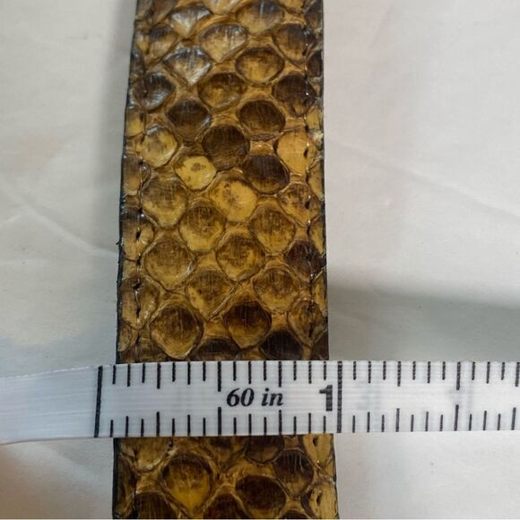 Gino Verdo Vintage Snakeskin Belt Size Large - Picture 10 of 10